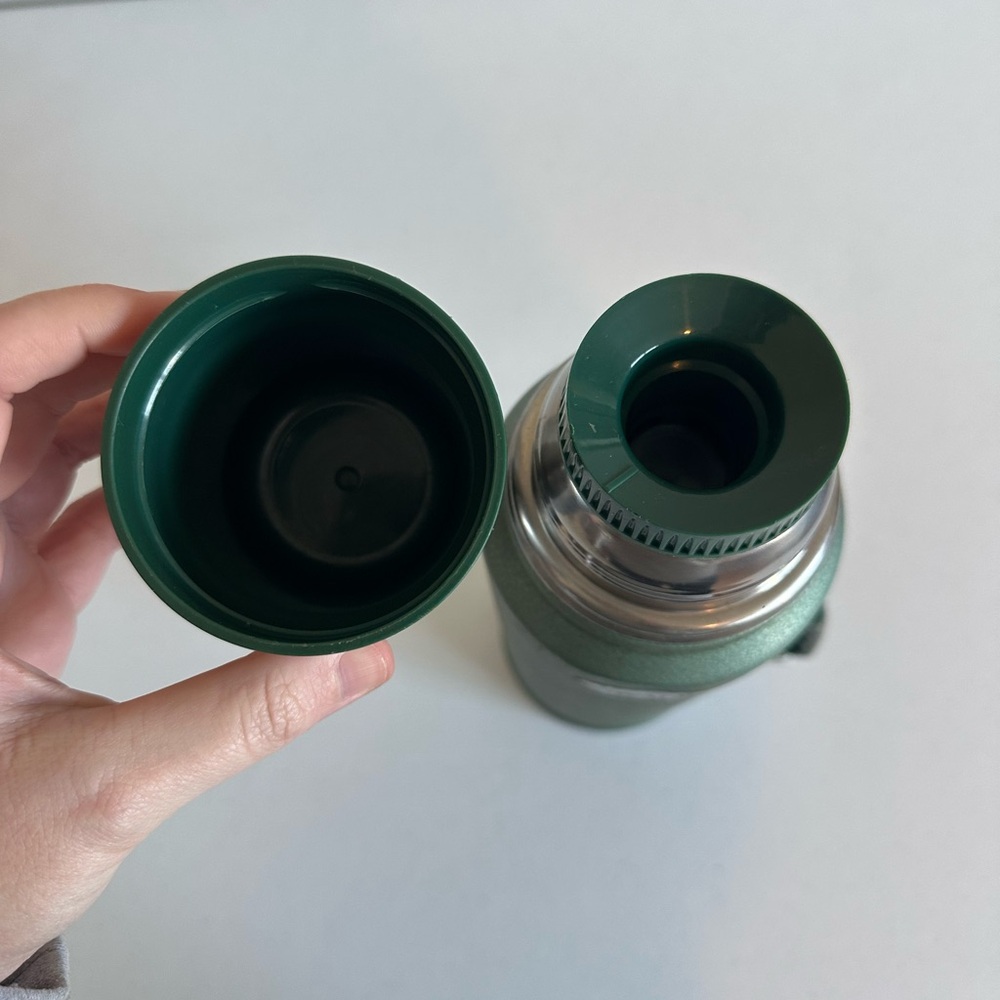 Vintage Aladdin Stanley Green‎ Quart Size Thermos - Picture 4 of 10